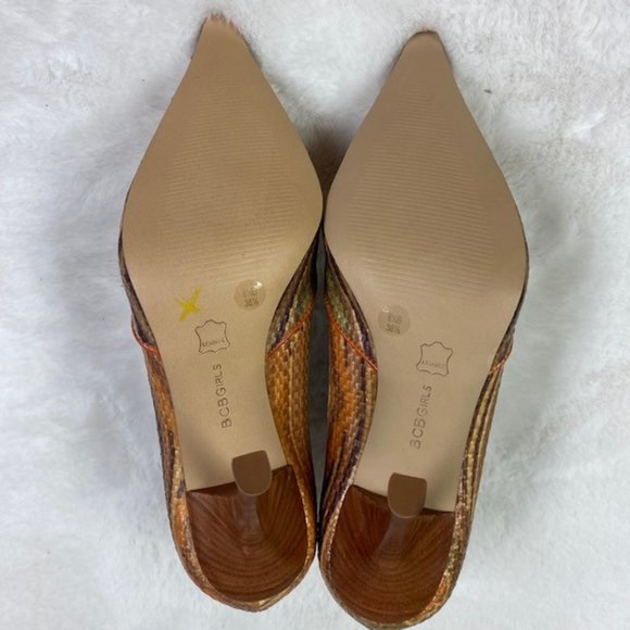 BCBGirls Katchen-AR Snakeskin Pointed Toe Kitten‎ Heels, size 8.5B NEW - Picture 10 of 11